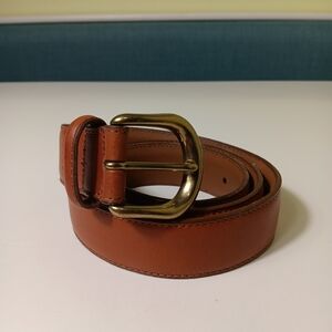 Willis & Geiger Dress Belt Mens Size 38 Brown Leather Money Belt Hidden Zipper